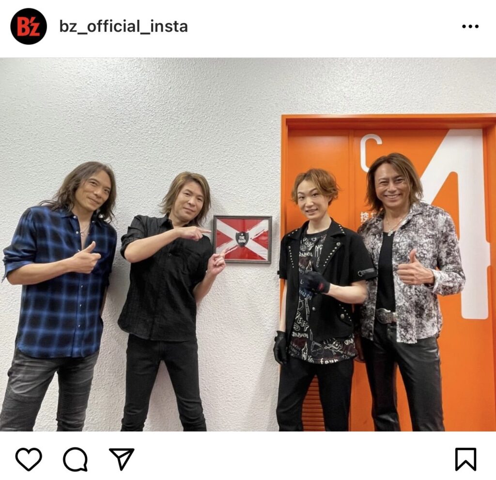 『B'z presents UNITE #01』のB'zのサポートメンバーの集合写真