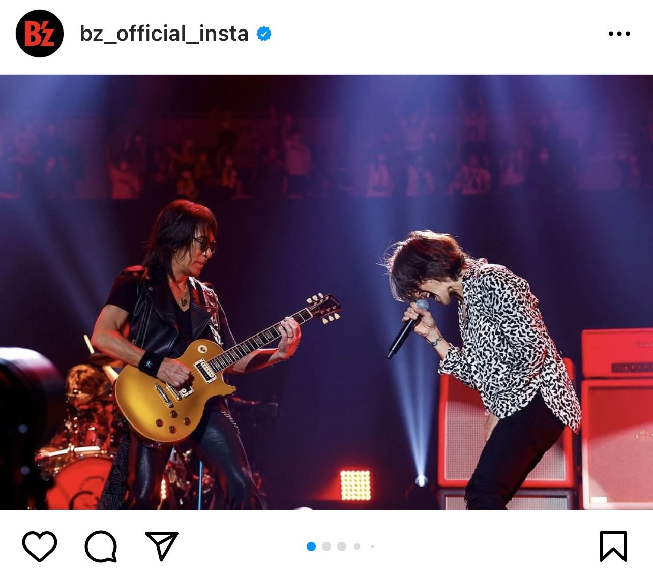 B'z公式Instagramで公開された『B'z presents UNITE #01』のステージ写真