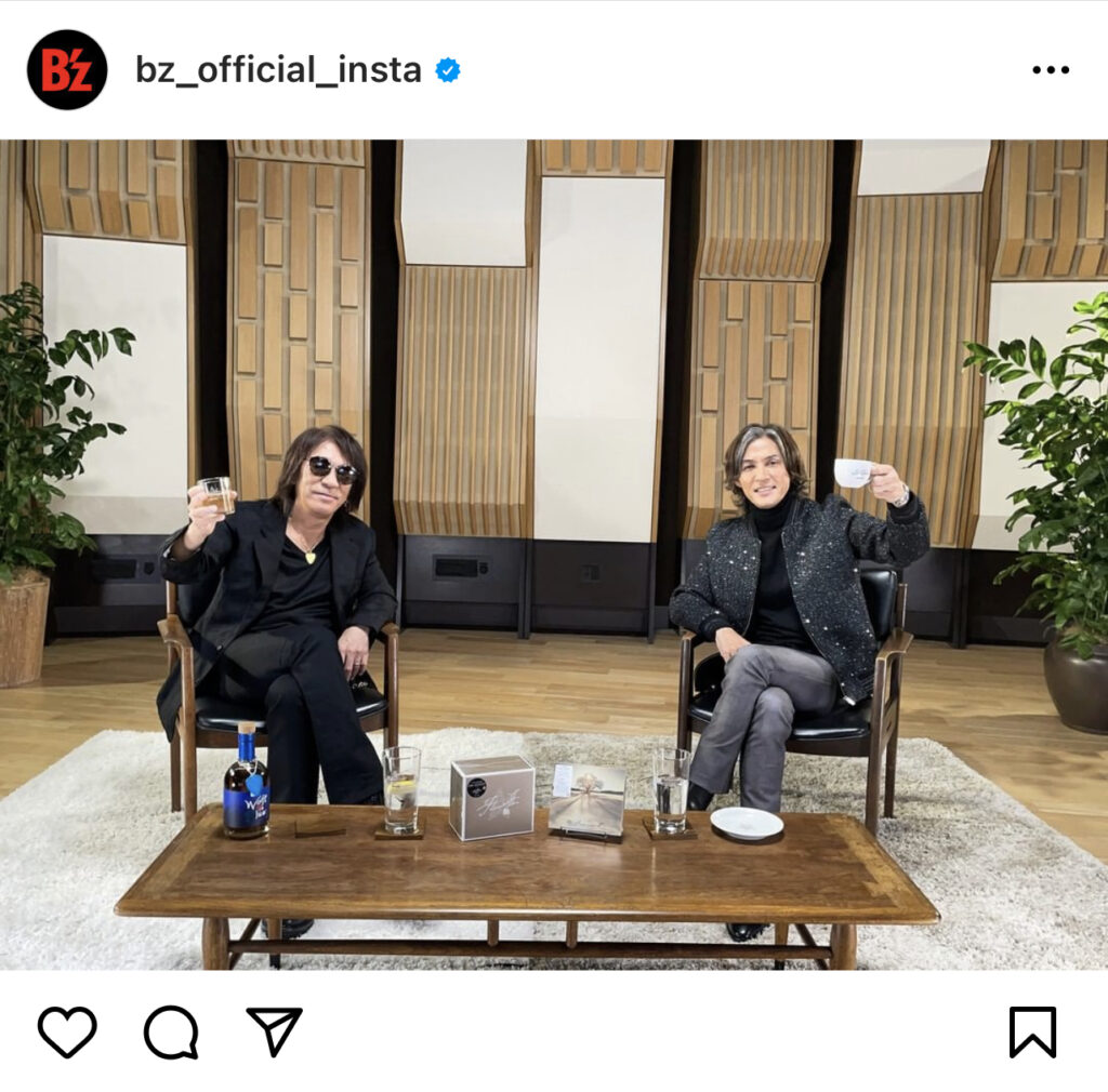 『B’z “FRIENDS Ⅲ” YouTube Live』のアーカイブ視聴期間をリマインドするInstagram投稿の画像