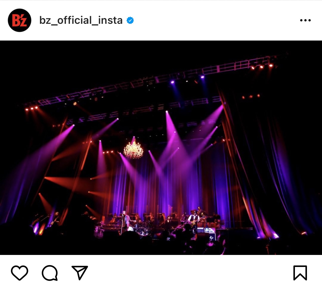 『B'z presents LIVE FRIENDS』配信ライブ開催を宣伝するInstagram投稿の画像