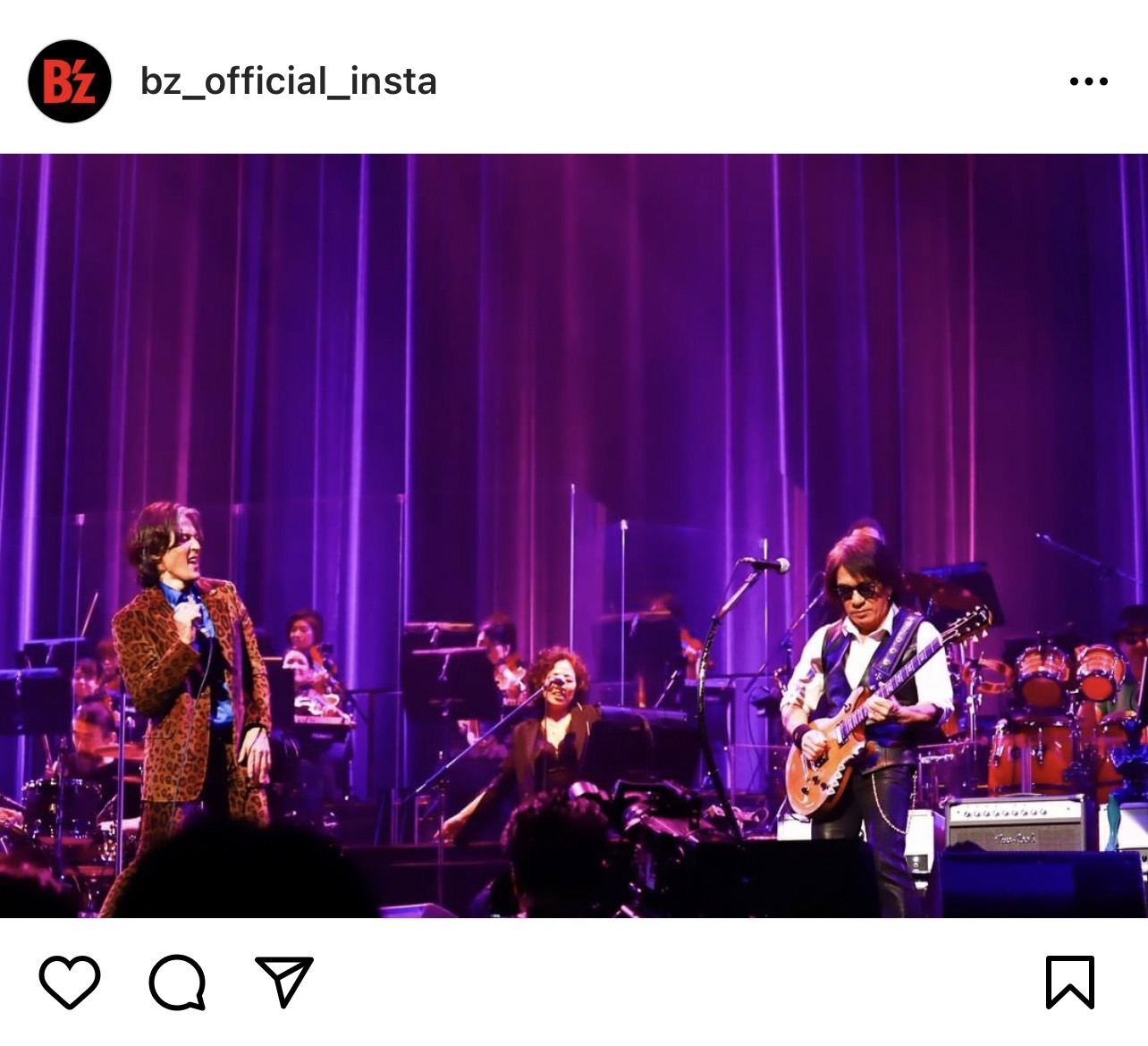 B'z公式Instagramに12月27日に投稿された『B’z presents LIVE FRIENDS』のステージ写真