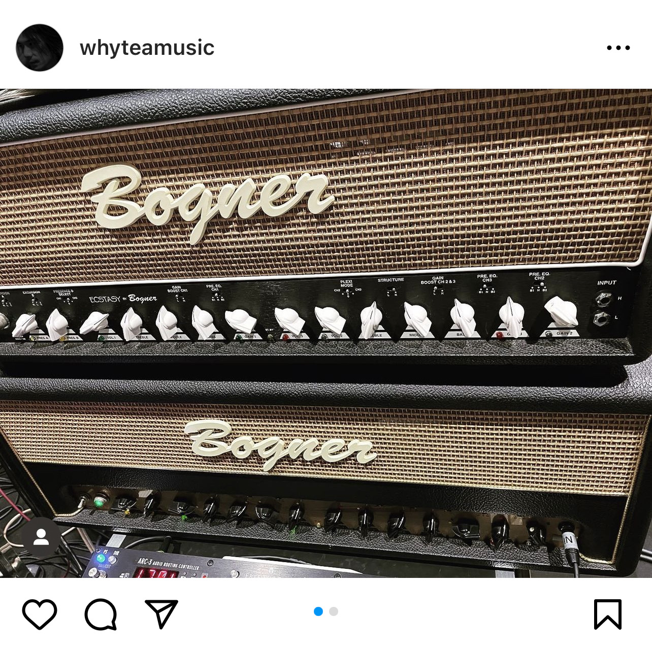 YTが『B'z LIVE-GYM 2022 -Highway X-』で使用するギターアンプの写真