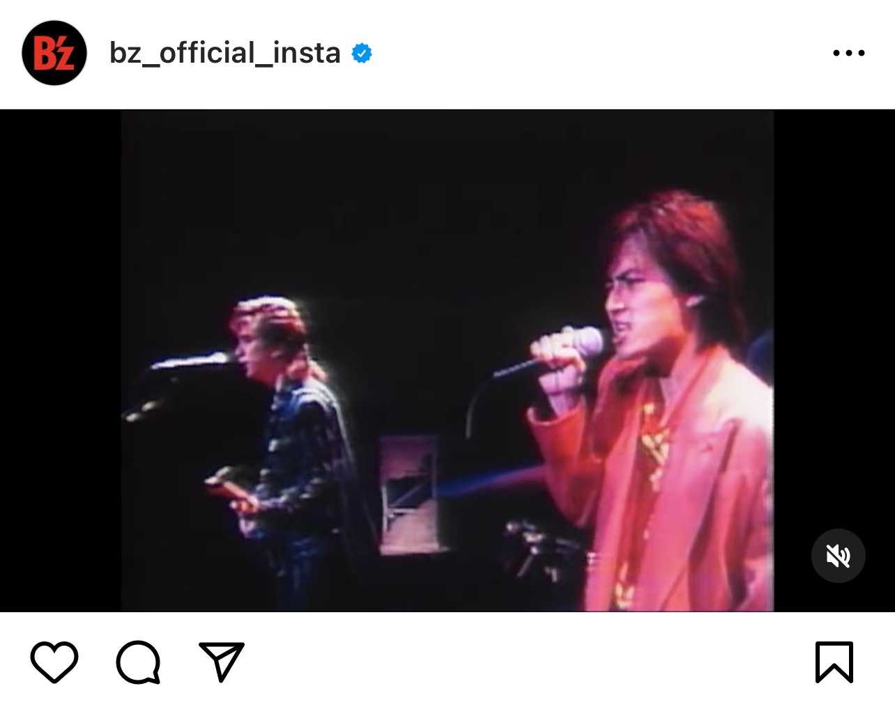 B'z公式Instagramで公開された「BE THERE」のミュージック・ビデオのキャプチャ画像