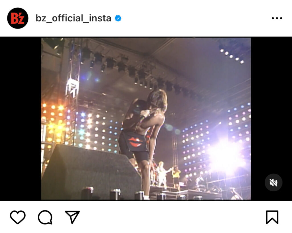 B'z公式Instagramで公開された「裸足の女神」のミュージック・ビデオのキャプチャ画像