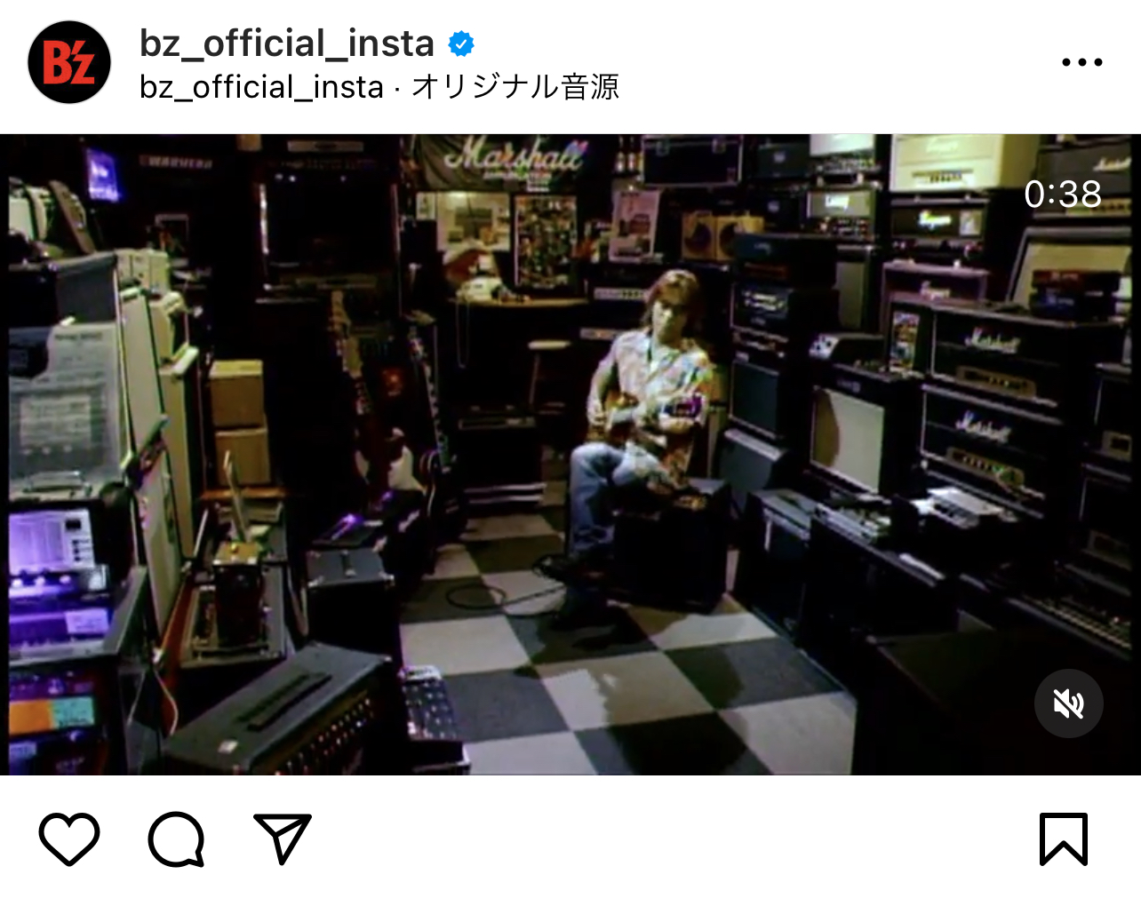 B'z公式Instagramで投稿された「野性のENERGY」のミュージック・ビデオ