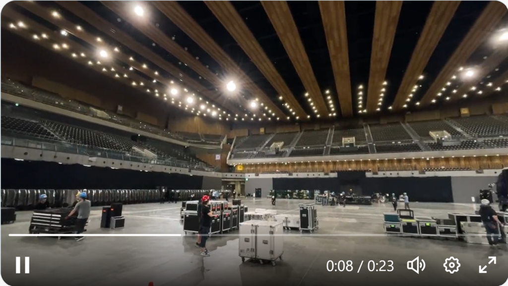 『B'z LIVE-GYM Pleasure 2023 -STARS-』有明アリーナ公演の場内設営の様子