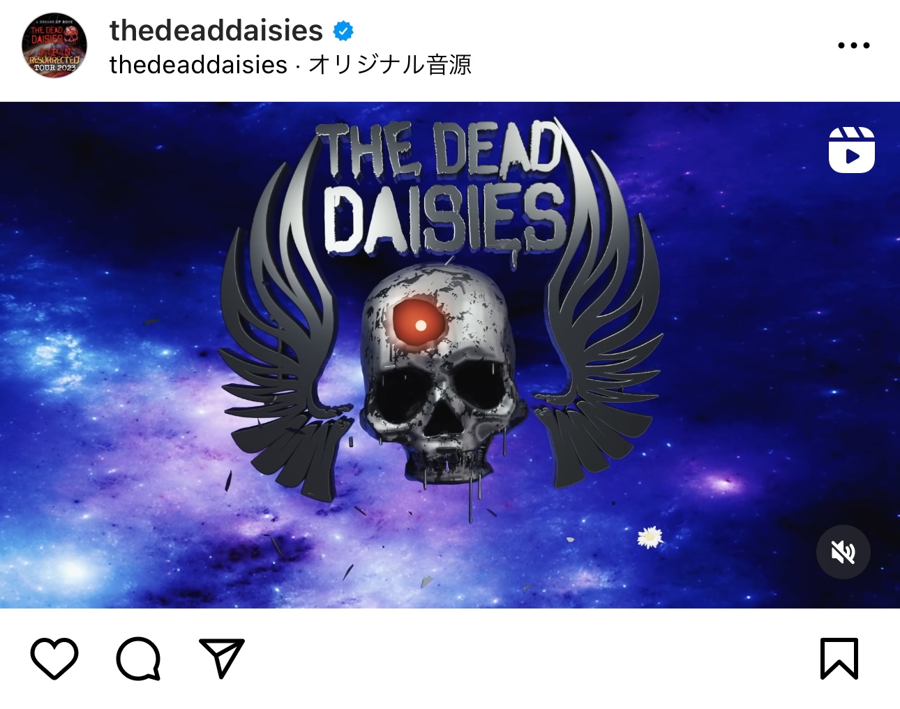 The Dead Daisiesの来日公演を告知するInstagramの投稿