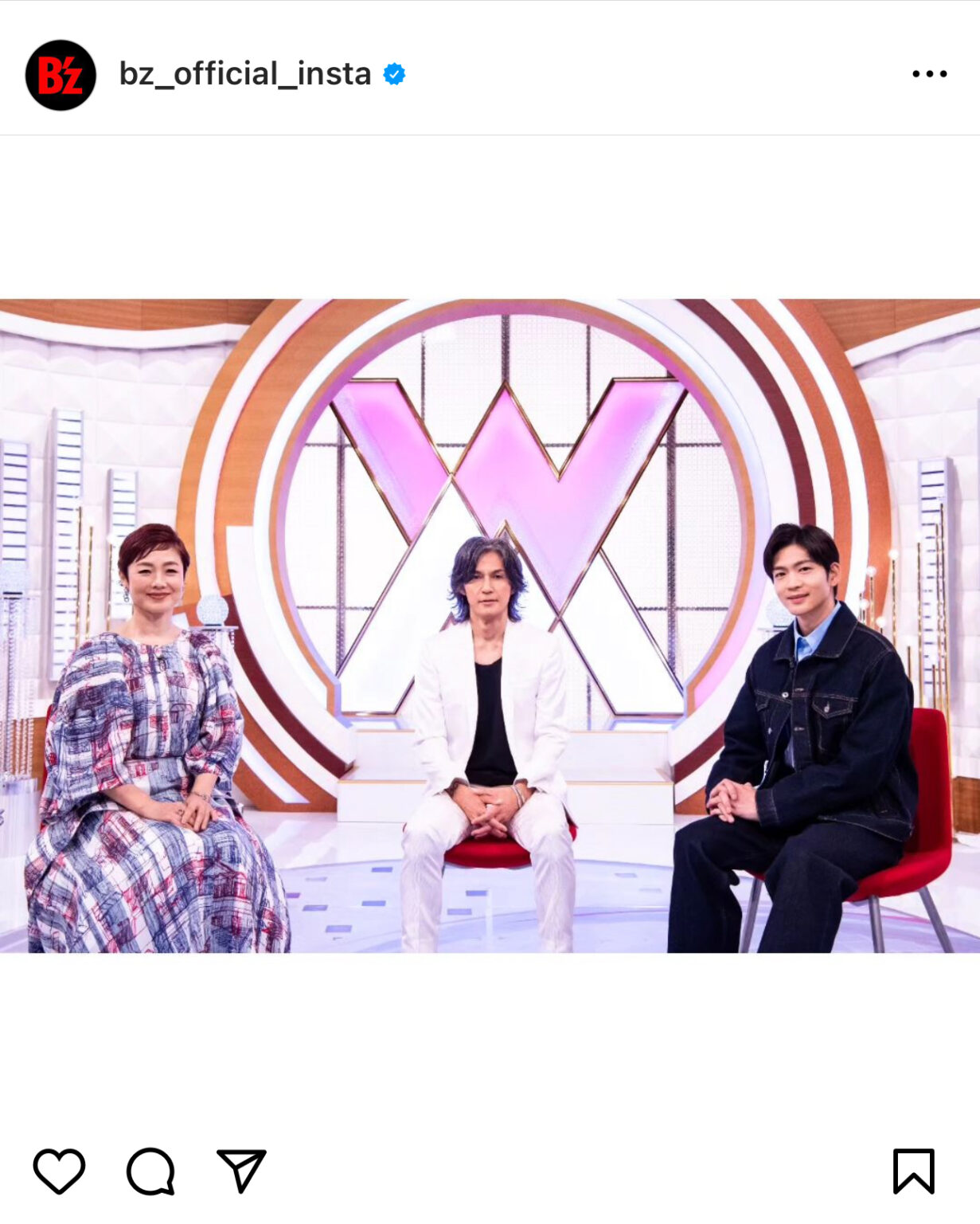 B'z稲葉浩志が『with Music』に出演した際の素材を公開した公式Instagramの投稿